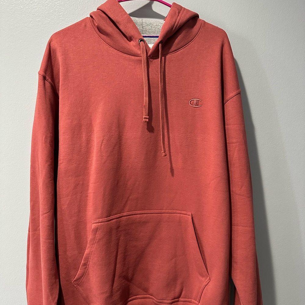 Champion Men's Hoodie - Rust Red